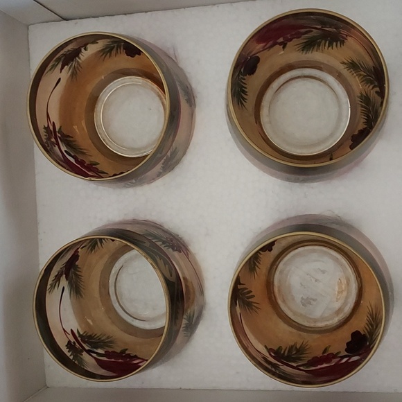 Votive cups 4 piece cardinal spruce design - Picture 5 of 6